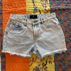 7 for All Mankind Little Girls Acid Wash Denim Shorts Size 14